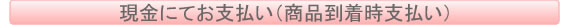 現金にてお支払い