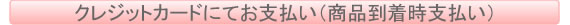 クレジットカードにてお支払い(商品到着時支払い)